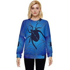 Spider On Web Hidden Pocket Sweatshirt by Amaryn4rt