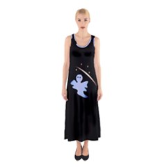 Ghost Night Night Sky Small Sweet Sleeveless Maxi Dress by Amaryn4rt