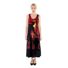 Horror Zombie Ghosts Creepy Sleeveless Maxi Dress by Amaryn4rt