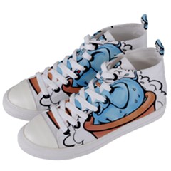 Elephant Bad Shower Women s Mid-top Canvas Sneakers by Amaryn4rt