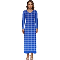 Background Diamonds Computer Paper- Long Sleeve Longline Maxi Dress by Amaryn4rt