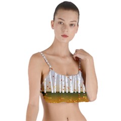 Birch Trees Fall Autumn Leaves Layered Top Bikini Top  by Sarkoni