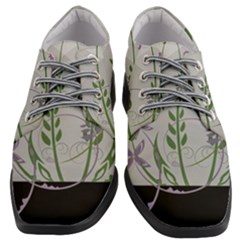 Flower Butterfly Pot Women Heeled Oxford Shoes by Sarkoni