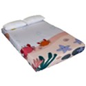 Cartoon Marine Life Marine Drawing Fitted Sheet (California King Size) View2