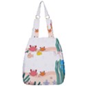 Cartoon Marine Life Marine Drawing Center Zip Backpack View1