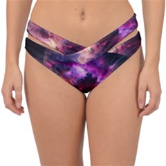 Cloud Heaven Storm Chaos Purple Double Strap Halter Bikini Bottoms by Sarkoni