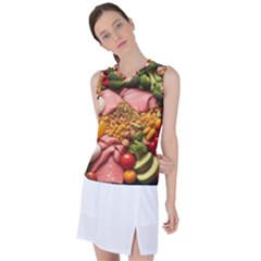 Fruit Snack Diet Bio Food Healthy Women s Sleeveless Sports Top by Sarkoni