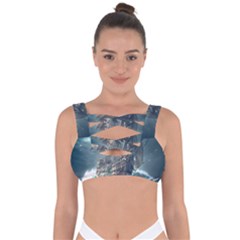 Pirate Ship Boat Sea Ocean Storm Bandaged Up Bikini Top by Sarkoni