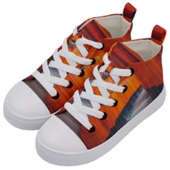 Architecture Art Bright Color Kids  Mid-top Canvas Sneakers by Amaryn4rt