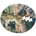 Architecture Buildings City Wooden Puzzle Round View2