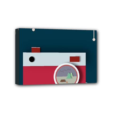 Camera Vector Illustration Mini Canvas 6  X 4  (stretched) by Amaryn4rt