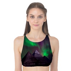 Fantasy Pyramid Mystic Space Aurora Tank Bikini Top by Grandong