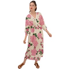 Floral Vintage Flowers Grecian Style  Maxi Dress by Dutashop