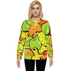 Fruit Food Wallpaper Hidden Pocket Sweatshirt by Dutashop