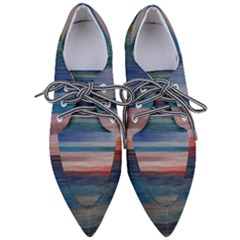 Background Horizontal Lines Pointed Oxford Shoes by Amaryn4rt