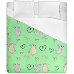 Pig Heart Digital Duvet Cover (california King Size) by Ravend