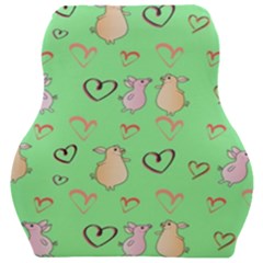 Pig Heart Digital Car Seat Velour Cushion  by Ravend