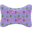 Flower Pink Pig Piggy Seamless Seat Head Rest Cushion View1