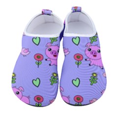 Flower Pink Pig Piggy Seamless Women s Sock-style Water Shoes by Ravend