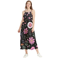 Flowers Pattern Boho Sleeveless Summer Dress by Ravend