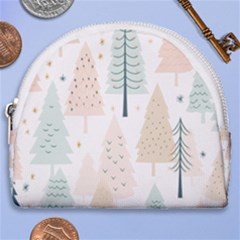 Trees Christmas Horseshoe Style Canvas Pouch by Ravend