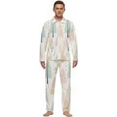 Trees Christmas Men s Long Sleeve Velvet Pocket Pajamas Set by Ravend