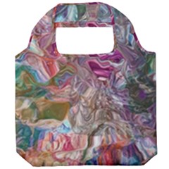 Abstract Waves Iv Foldable Grocery Recycle Bag by kaleidomarblingart