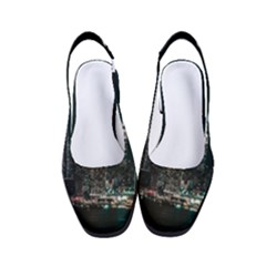 Skyline Photography Of Buildings Women s Classic Slingback Heels by Modalart