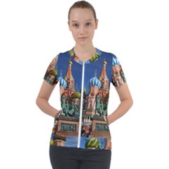 Saint Basil S Cathedral Short Sleeve Zip Up Jacket by Modalart