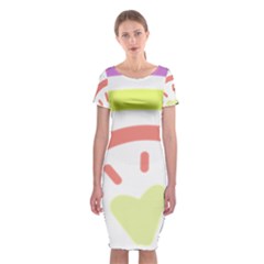 Rainbow Boho Colors Pastel Heart Classic Short Sleeve Midi Dress by Ndabl3x