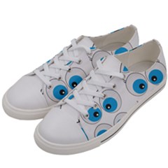 Eyes Comic Cartoon Fun Funny Toon Men s Low Top Canvas Sneakers by Ndabl3x