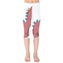 Dinosaur Dragon Drawing Cute Kids  Capri Leggings  View1