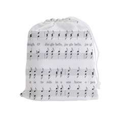 Jingle Bells Song Christmas Carol Drawstring Pouch (xl) by Ndabl3x