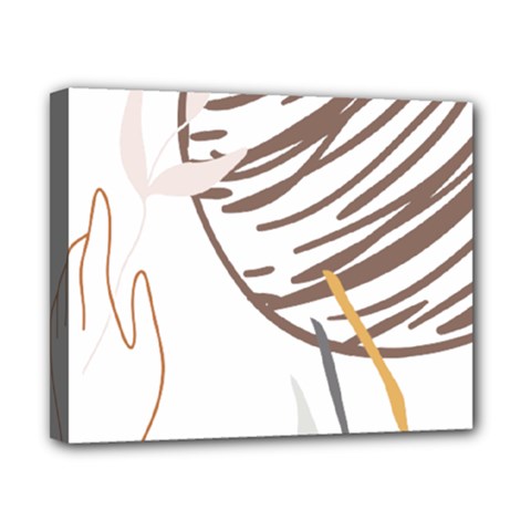 Abstract Hand Vine Lines Drawing Canvas 10  X 8  (stretched) by Ndabl3x