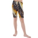 Yellow And Black Bees On Brown And Black Kids  Mid Length Swim Shorts View1