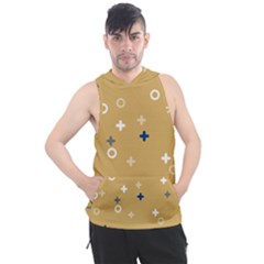 Cross Circles White Circles Men s Sleeveless Hoodie by Grandong