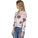 Computer Network Technology Tech Digital Women s Long Sleeve Revers Collar Cropped Jacket View2