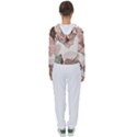 Abstract Flower Leaves Pattern Women s Slouchy Sweat View2