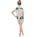 Leaves Monstera Background Kids  Mesh T-Shirt and Shorts Set View2