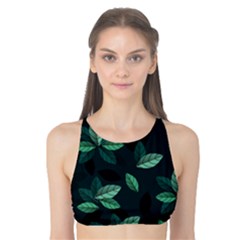 Leaves Foliage Plants Pattern Tank Bikini Top by Grandong