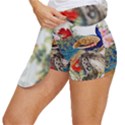 Birds Peacock Artistic Colorful Flower Painting Women s Skort View2