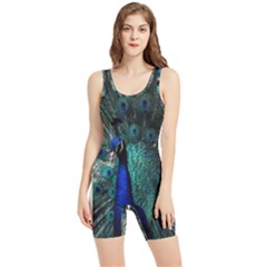 Blue And Green Peacock Women s Wrestling Singlet by Sarkoni