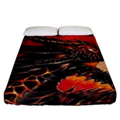 Dragon Fitted Sheet (king Size) by Ndabl3x