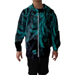 Angry Male Lion Predator Carnivore Kids  Hooded Windbreaker by Ndabl3x