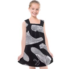 Pattern Shiny Shoes Kids  Cross Back Dress by Ndabl3x