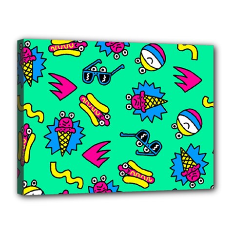 Pattern Adweek Summer Canvas 16  X 12  (stretched) by Ndabl3x