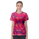 Pattern Booty Faces Women s Sport Mesh T-Shirt View1