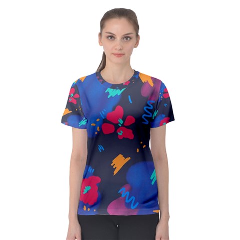 Patterns Rosebuds Women s Sport Mesh T-shirt by Ndabl3x