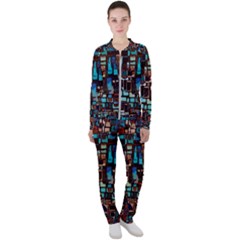 Stained Glass Mosaic Abstract Casual Jacket And Pants Set by Sarkoni