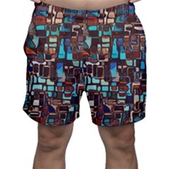 Stained Glass Mosaic Abstract Men s Shorts by Sarkoni